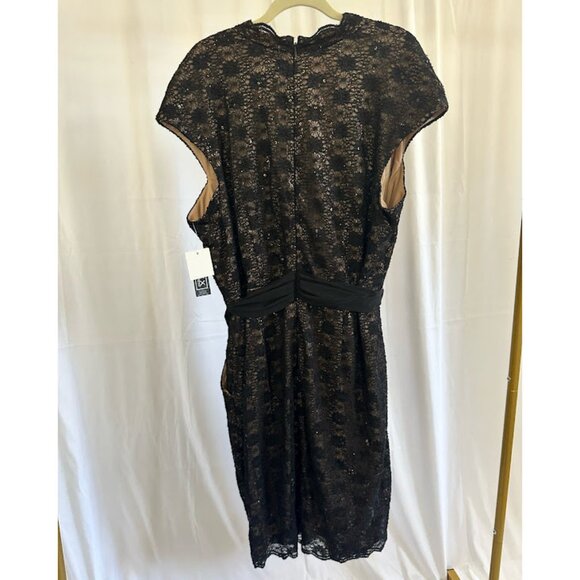 Alex Evenings Women's Plus 24W Black Lace Evening Dress with Sequins NWT - Picture 2 of 10